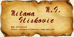 Milana Ilišković vizit kartica